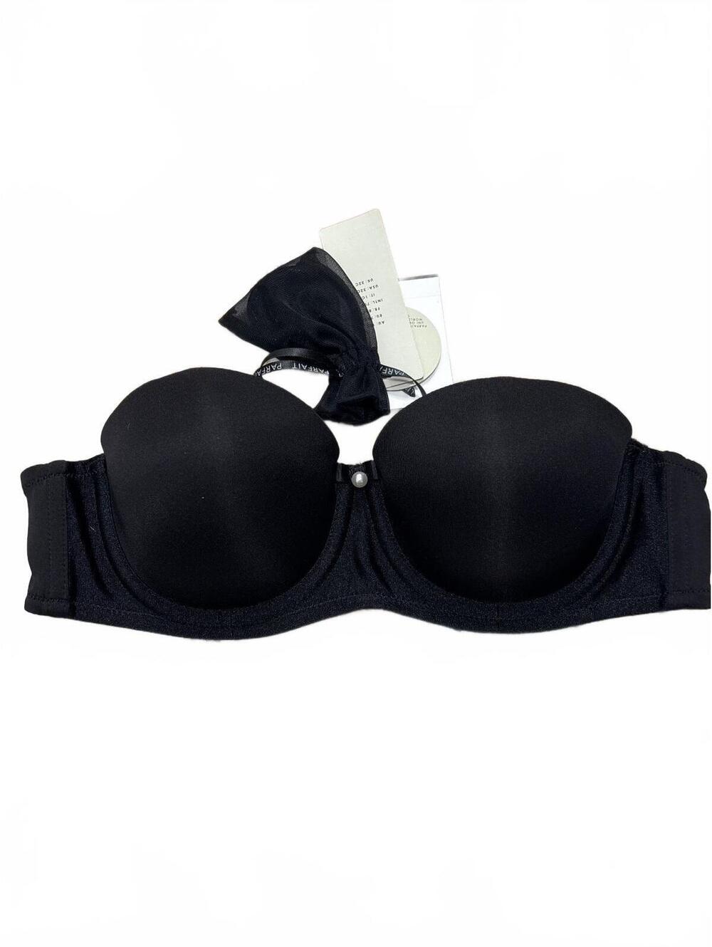 Parfait Black Strapless Push Up Bran 30D with Extra Strap